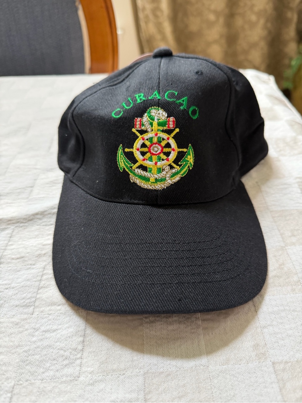 Curacao Embroidered Black Baseball Cap - Men’s Casual Accessory
